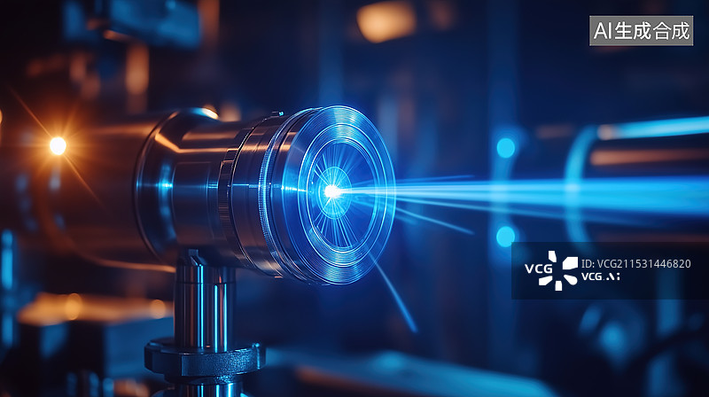 【AI数字艺术】灯光照射下的金属特写镜头图片素材