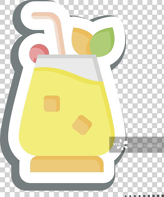 与鸡尾酒相关的迈泰鸡尾酒贴纸饮品符号图片素材