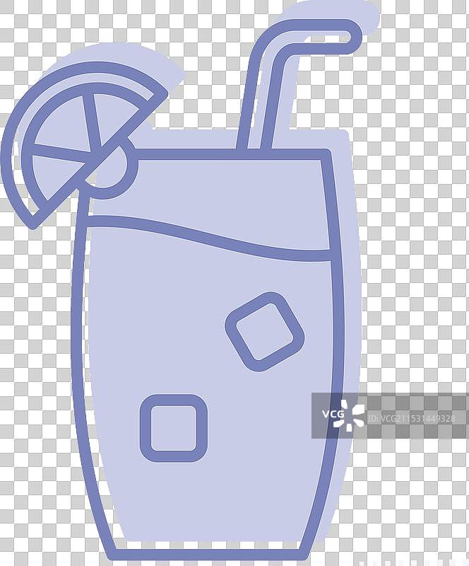 汤姆·柯林斯鸡尾酒图标饮品符号图片素材