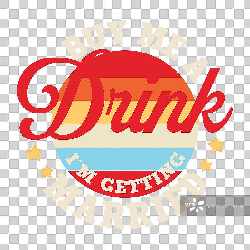 搞笑的复古单身派对T恤设计图片素材