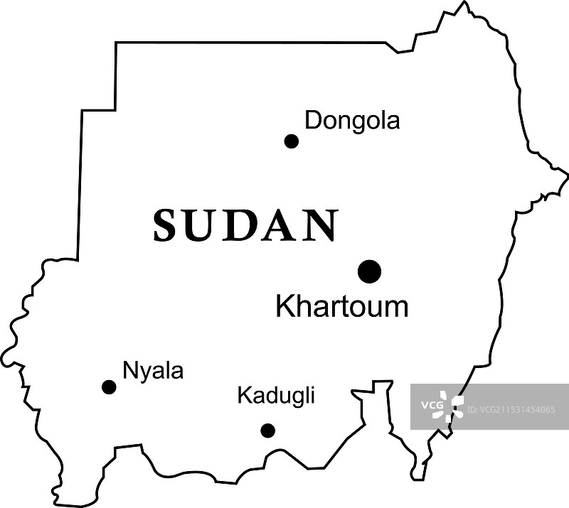 苏丹地图图片素材