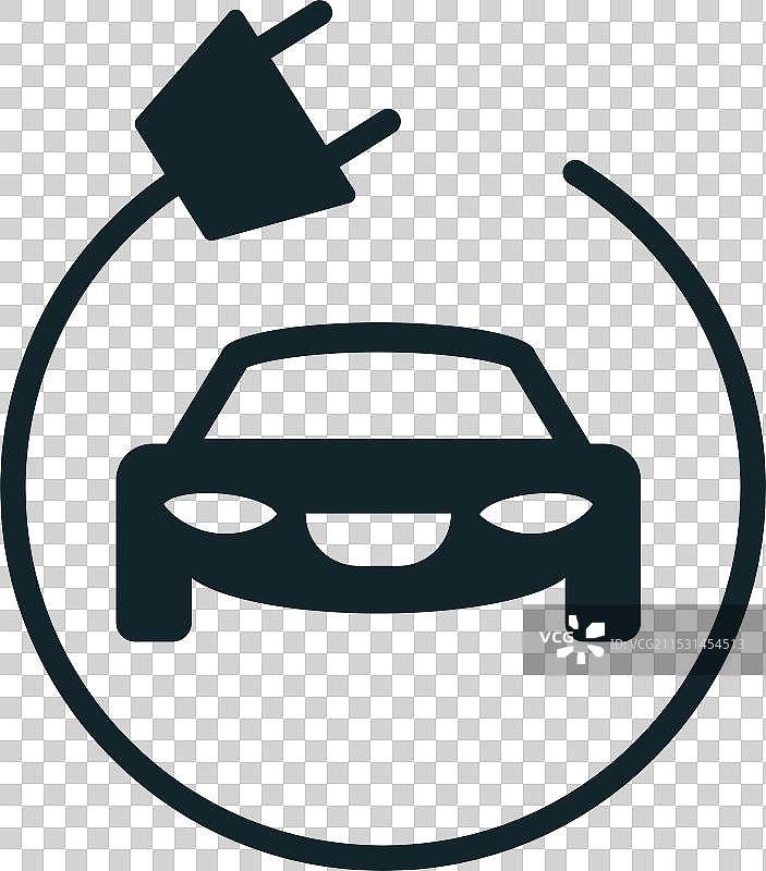 智能城市图标中的电动汽车充电图片素材