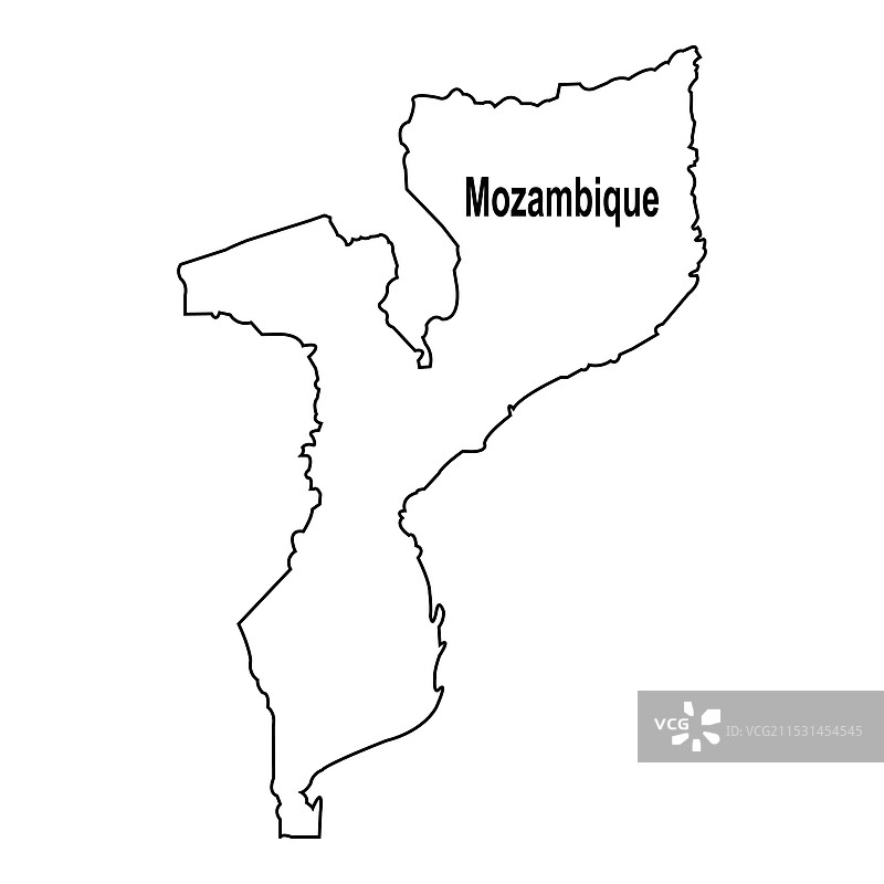 莫桑比克地图图片素材