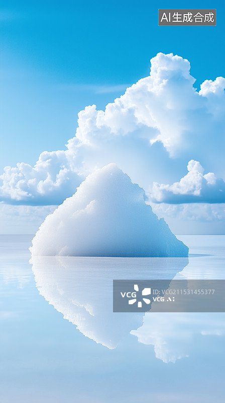 【AI数字艺术】盐田镜面自然景观图片素材