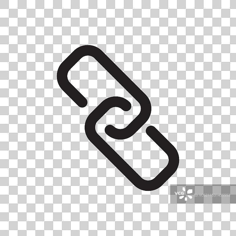 简单黑色链条连接符号图标图片素材