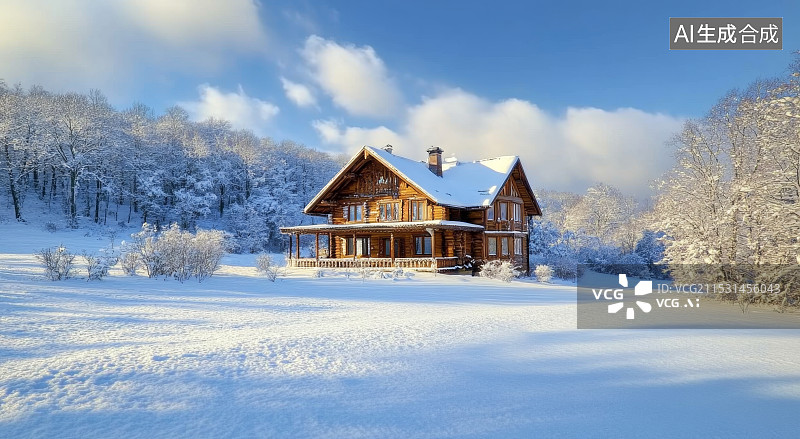 【AI数字艺术】冬季森林雾凇图片素材