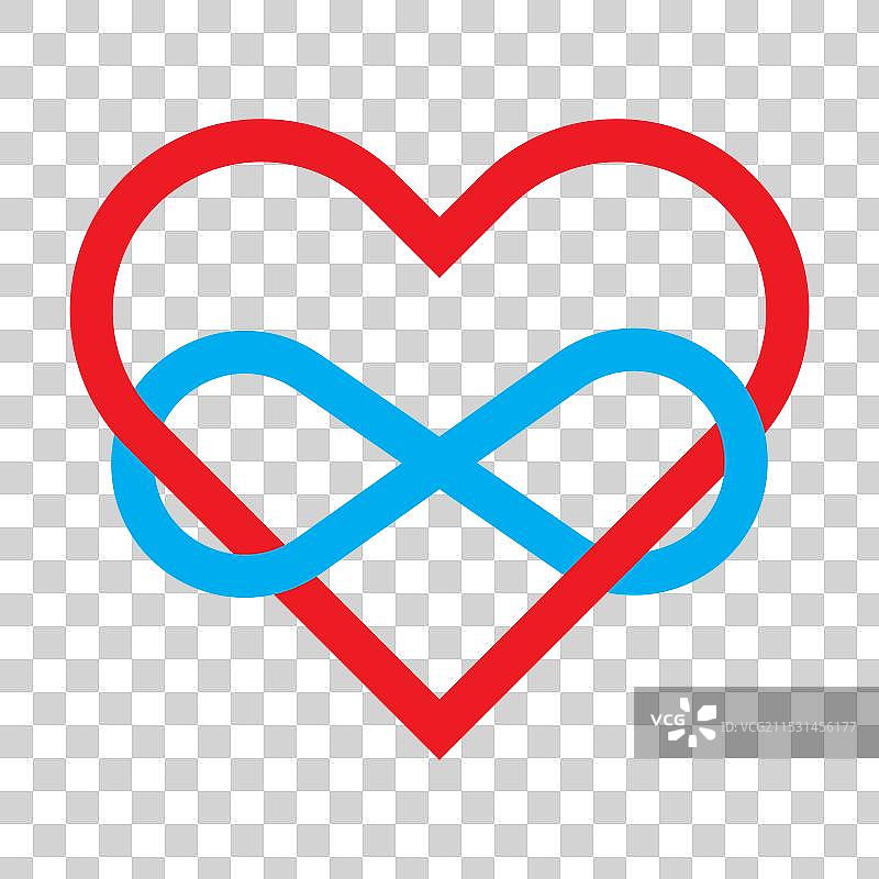 无限心形符号交织着爱与图片素材