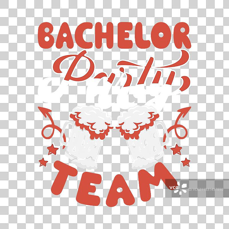 有趣的复古单身派对T恤设计图片素材