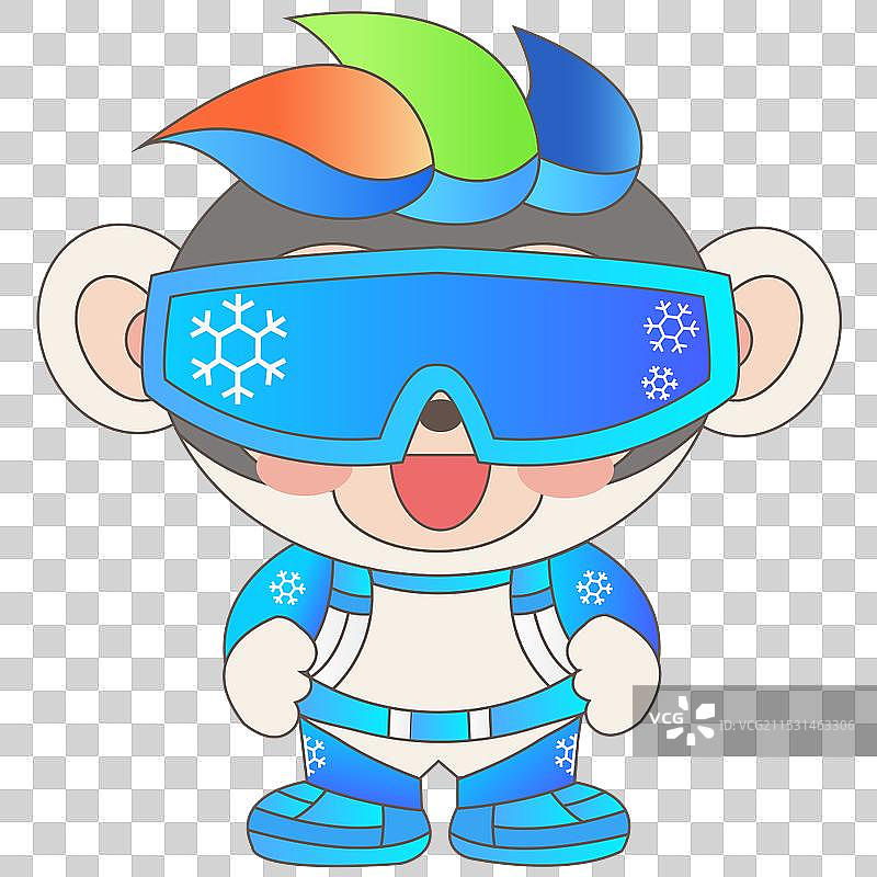 吉祥物追风风-雪图片素材