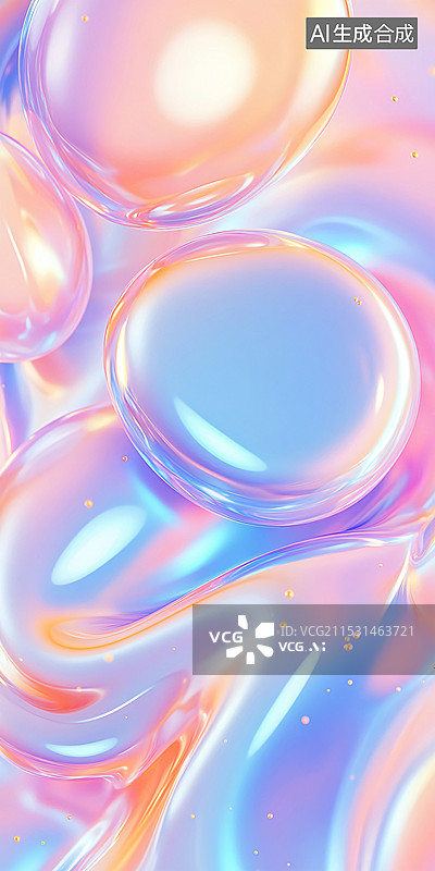 【AI数字艺术】动态流体的彩色渐变背景图片素材