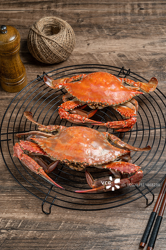 煮熟的大飞蟹梭子蟹图片素材