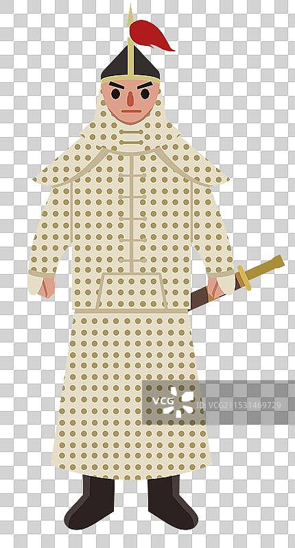 中国风新中式古风古典传统文化古装古人古代古时候历史清代清朝甲胄盔甲武士兵器科普资讯插画图片素材