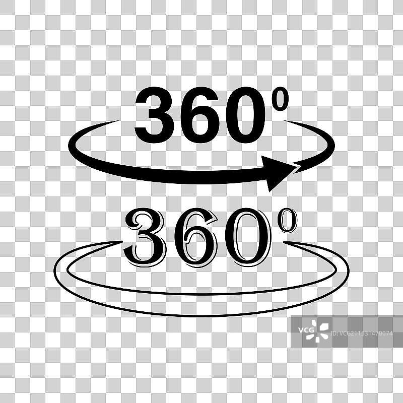 360度图标圆形箭头符号旋转图片素材