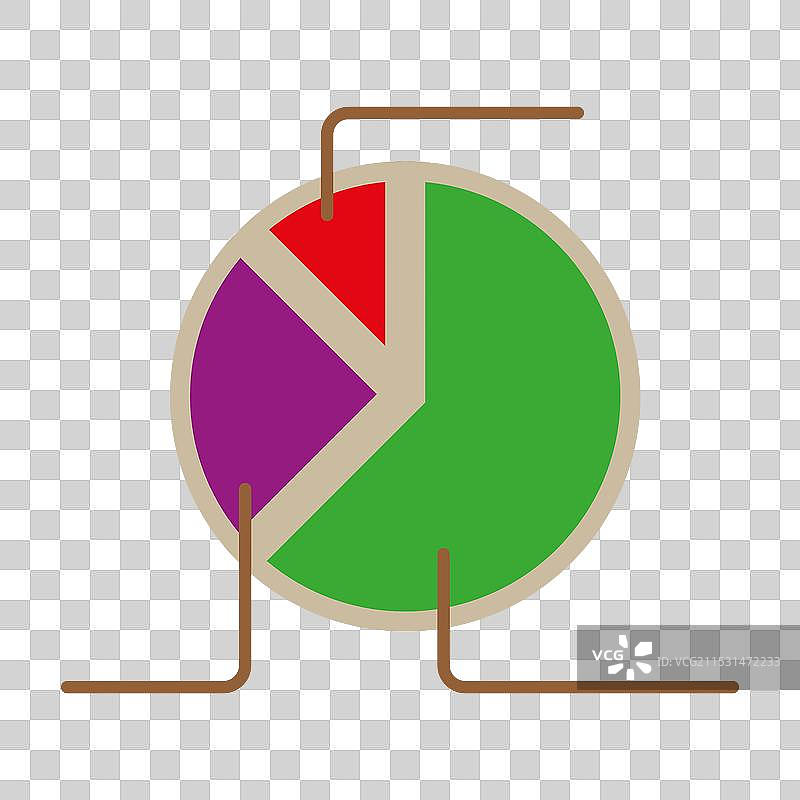 彩色饼图分段数据可视化图片素材