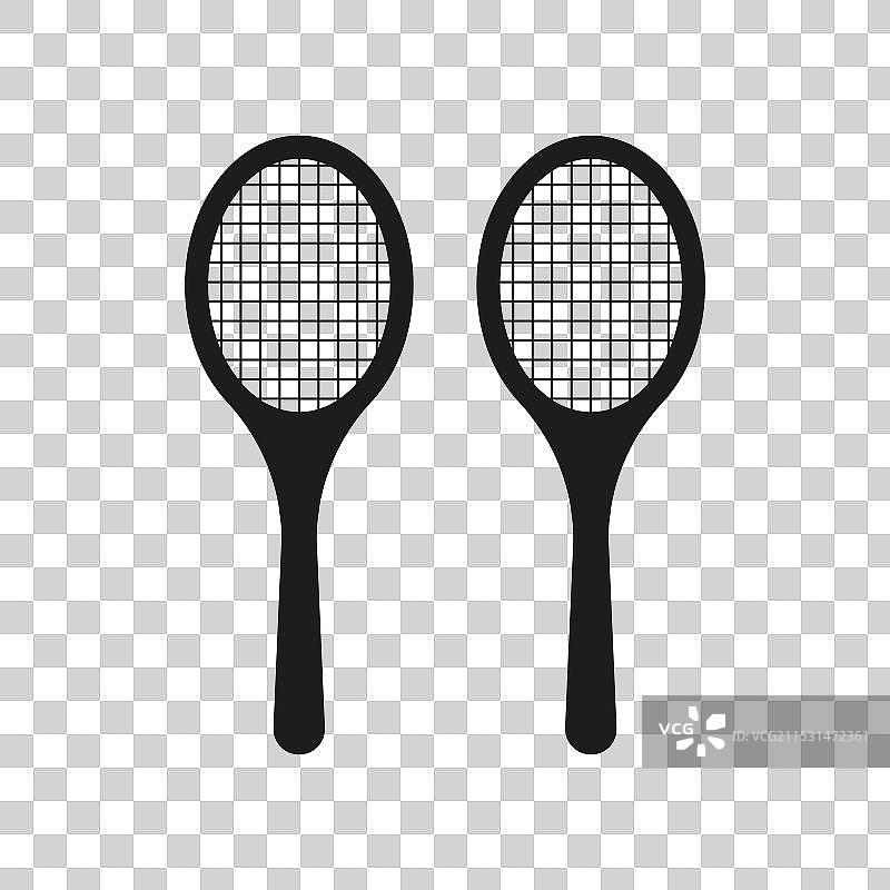 黑白网球拍图标 体育图片素材