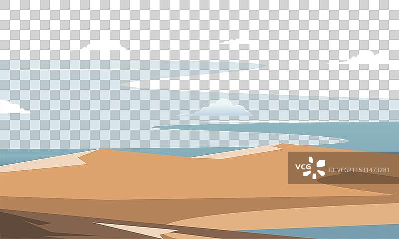 沙丘沙漠景观与蓝天图片素材