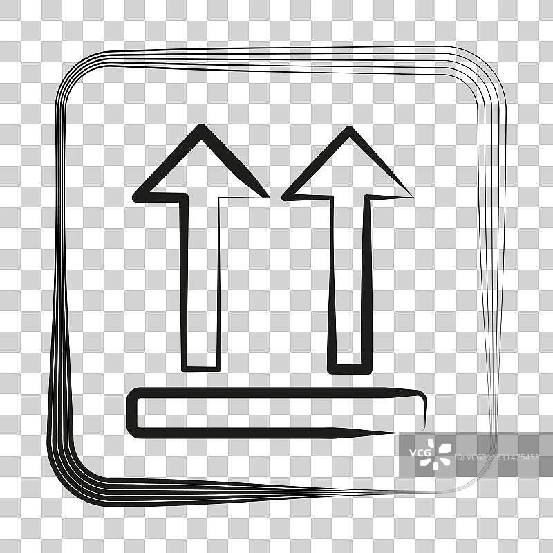 双向上箭头进度符号方向指示图片素材