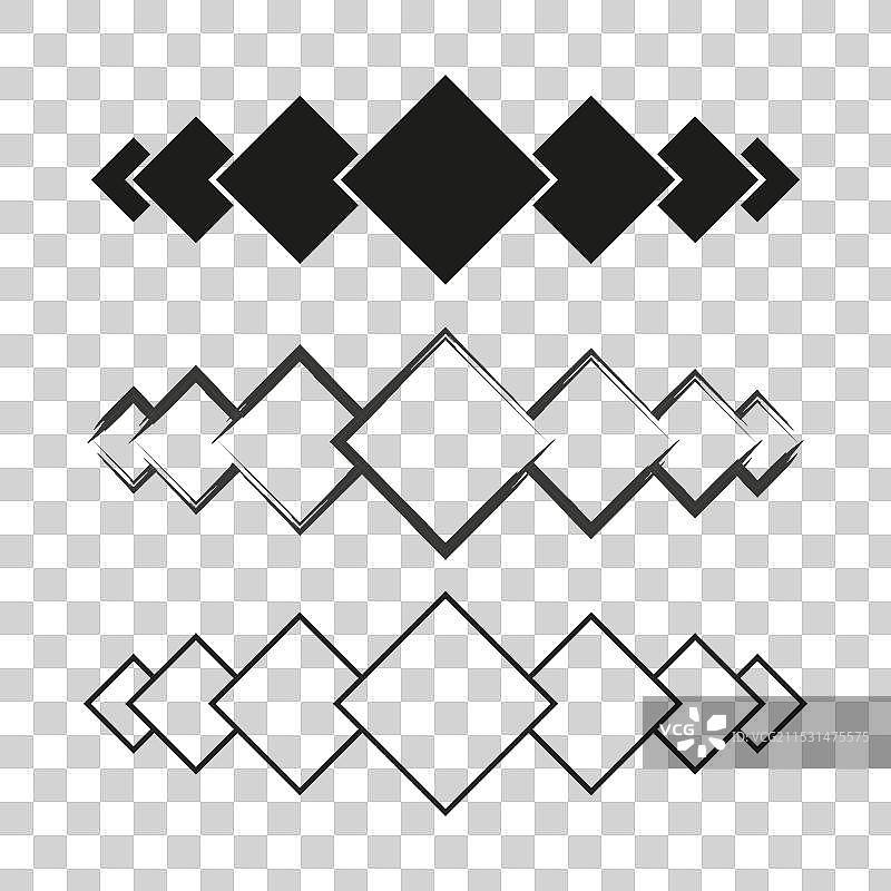 抽象的钻石边框几何图案图片素材