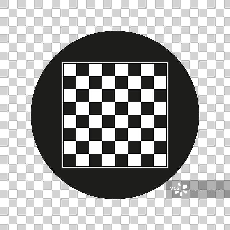 棋盘图标，黑色圆形边框，游戏图片素材