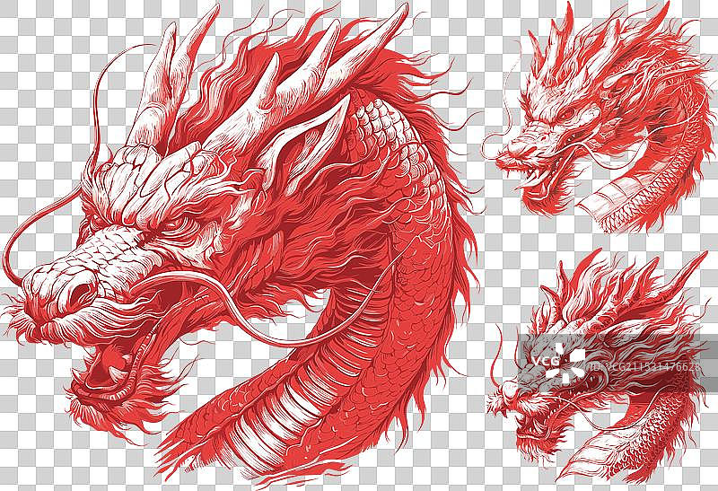 中国龙蜥，文化和生肖的象征图片素材