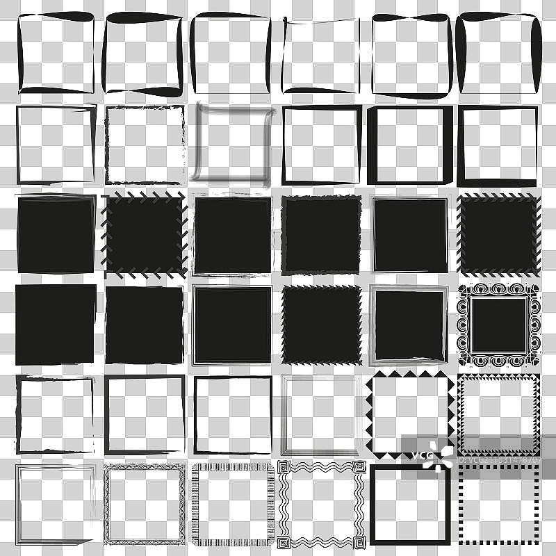 各种边框的艺术框架组合图片素材