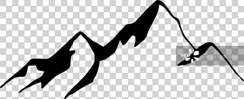 单独的山脉轮廓图片素材