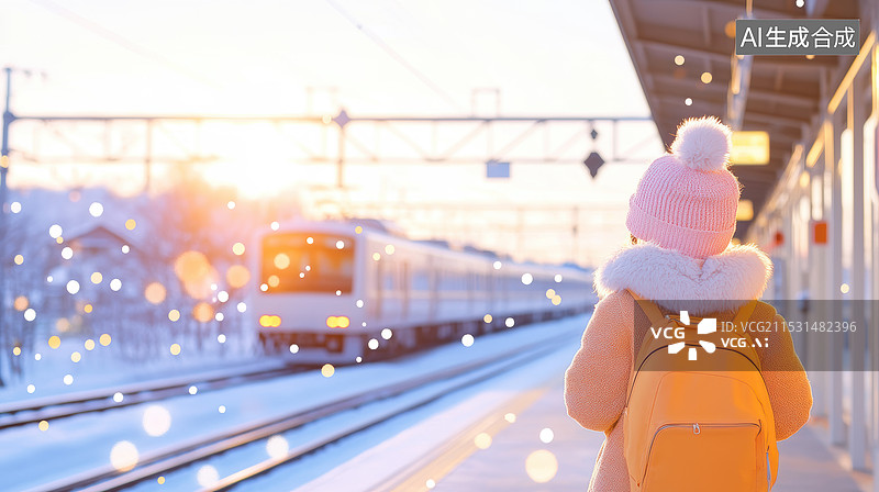 【AI数字艺术】高铁站点繁忙场景图片素材