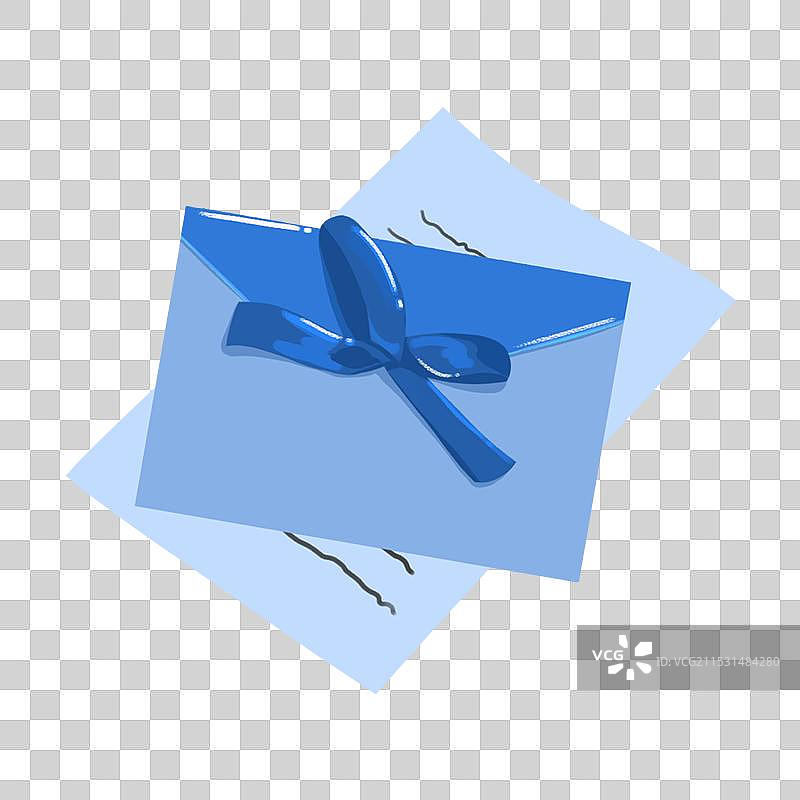 蓝色信封图片素材