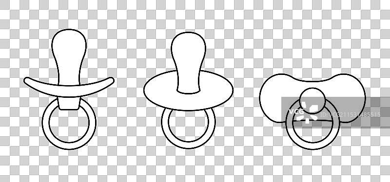 婴儿安抚奶嘴、安抚器或牙胶图片素材