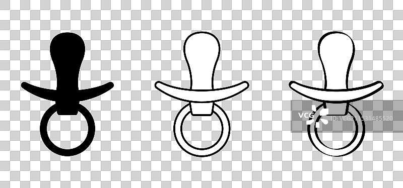 婴儿安抚奶嘴、安抚器或牙胶图片素材