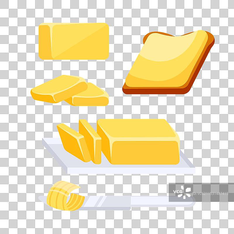 用黄油刀将黄油涂抹在吐司上图片素材