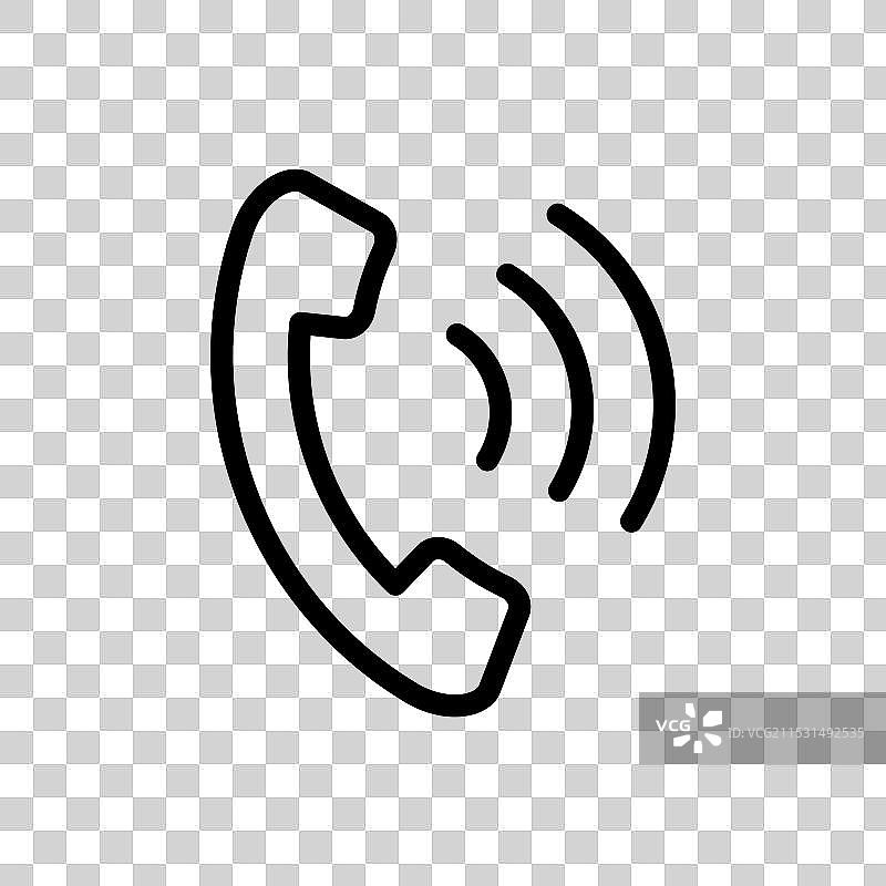 电话拨打图标集 联系支持按钮 移动设备图片素材