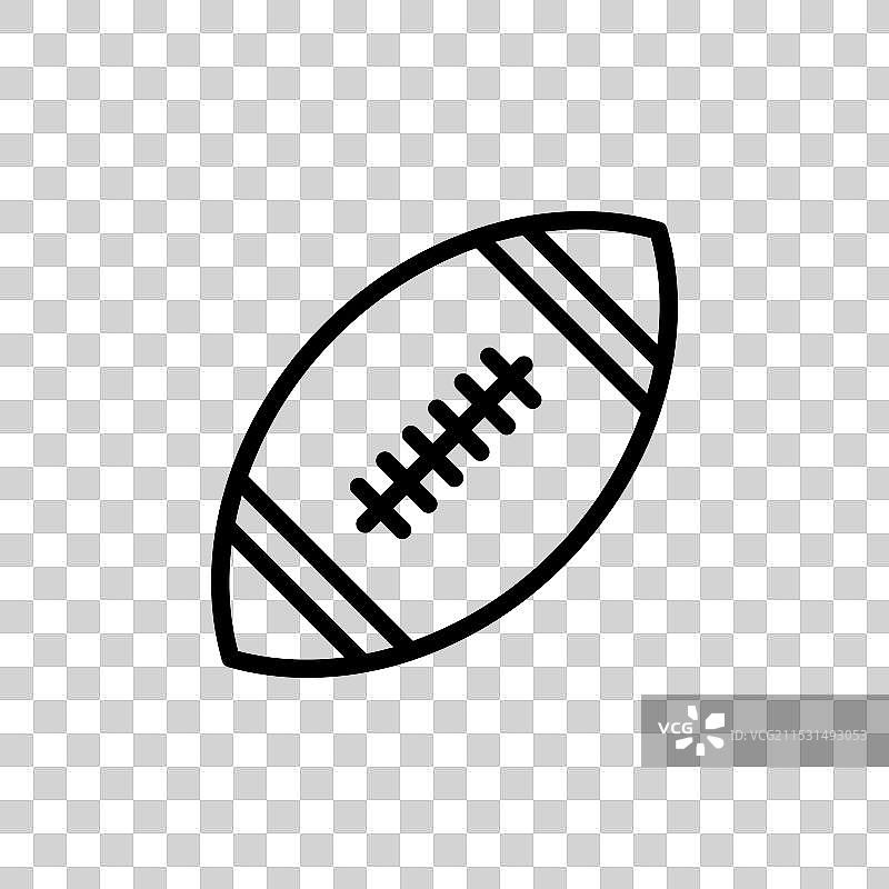美式橄榄球运动球标志图标集图片素材