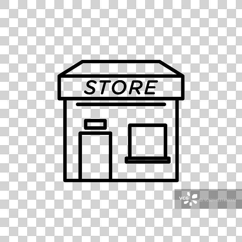 小型本地零售店图标集图片素材