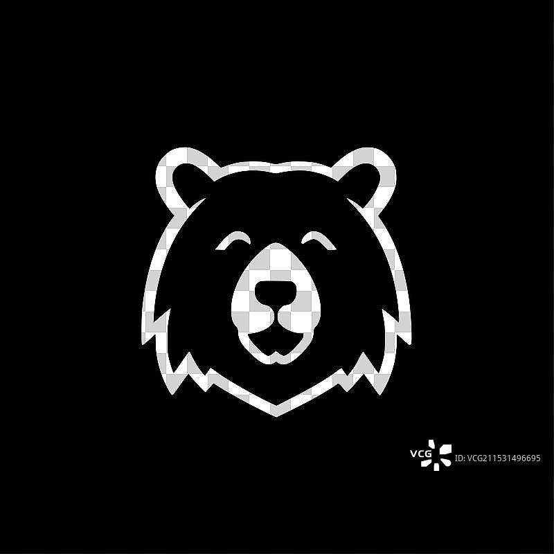 熊 - 极简和扁平化的标志图片素材