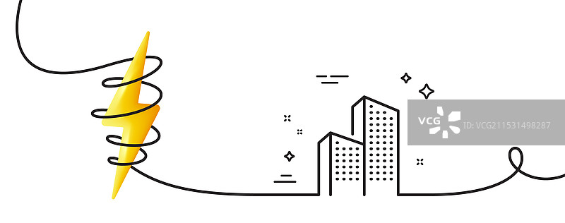 城市建筑摩天大楼线条图标图片素材