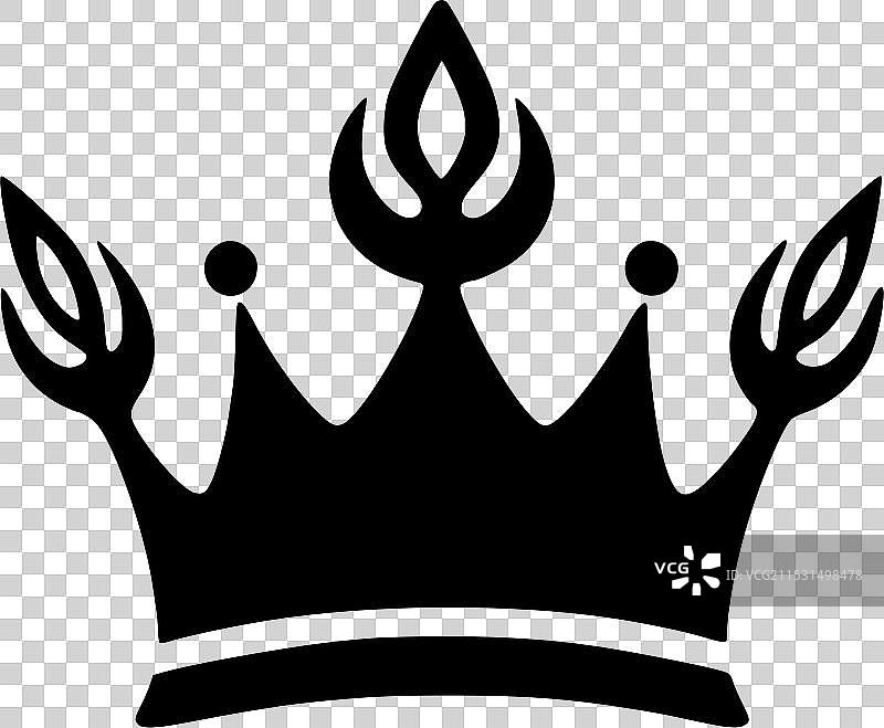 黑白色的王冠图片素材