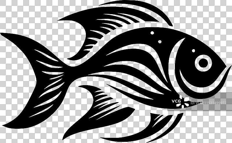 鱼 - 极简和简单的轮廓图片素材