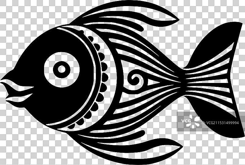 鱼 - 高质量标志 - 适合T恤使用图片素材