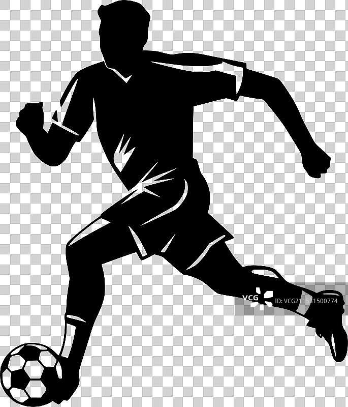 足球 - 极简风格的平面标志图片素材