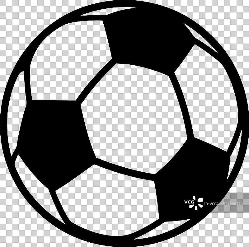 足球 - 极简和简单的轮廓图片素材