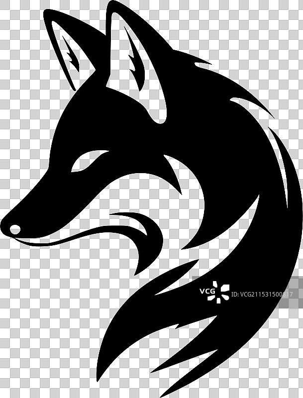 狐狸 - 极简和扁平化的标志图片素材