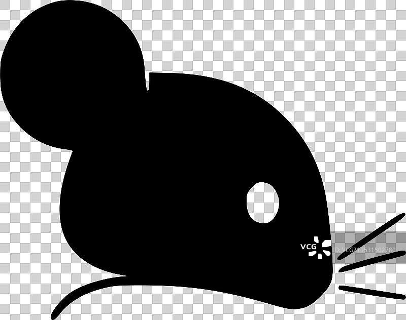 鼠标 - 极简风格的平面logo图片素材