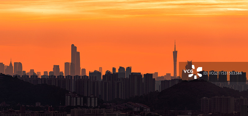 广州日出……图片素材