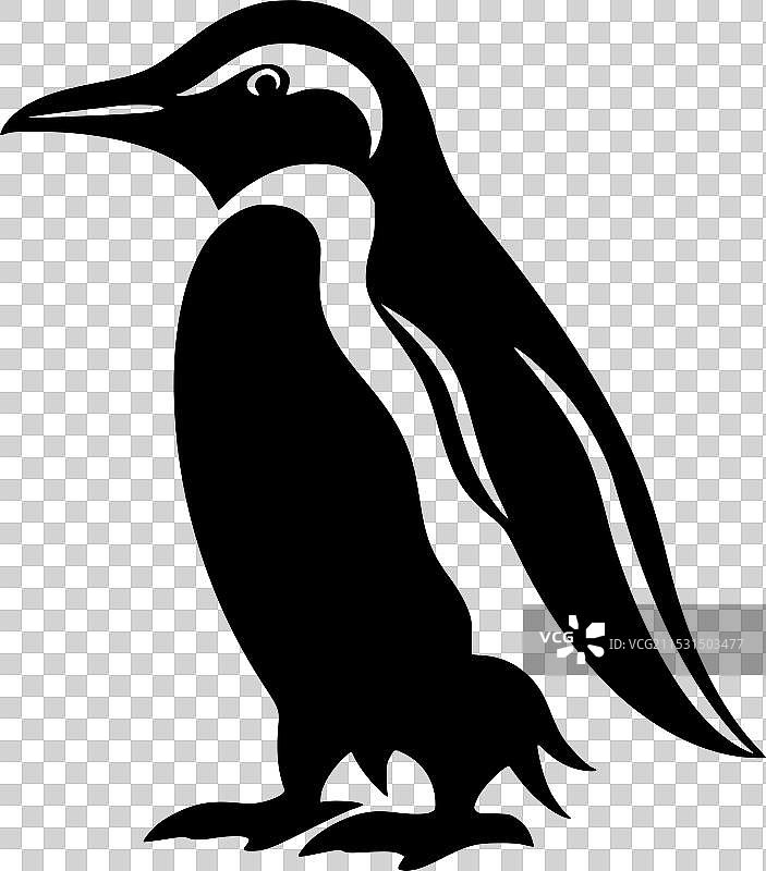 企鹅 - 黑白色图片素材