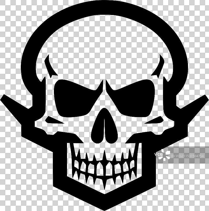 骷髅 - 黑白色图片素材