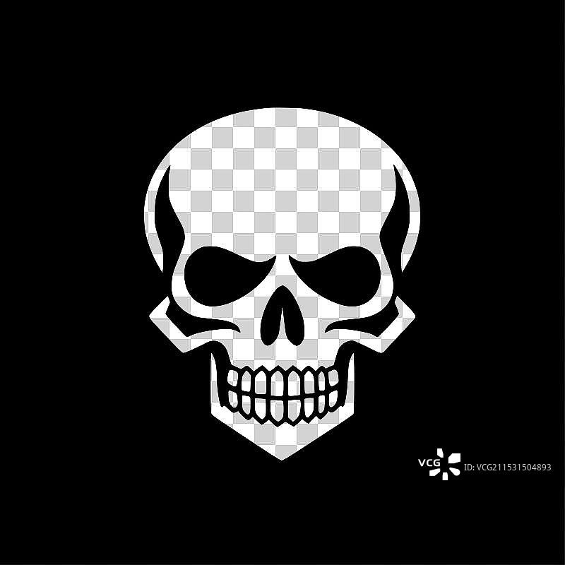 骷髅 - 黑白色图片素材