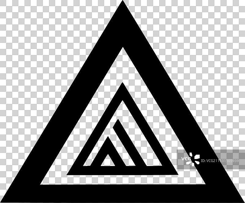 三角形 - 高质量标志 - 适合T恤使用图片素材