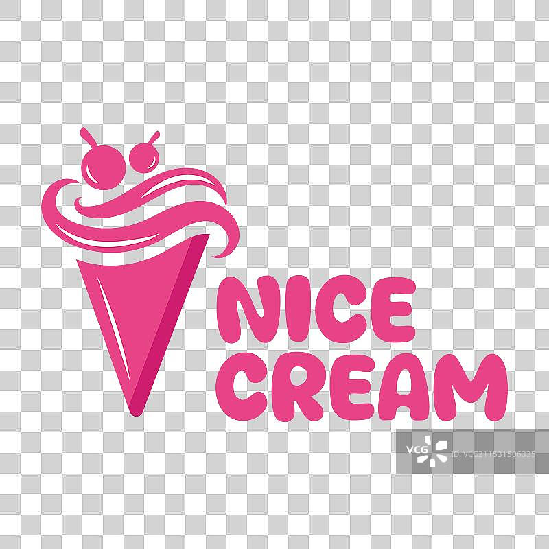 冰淇淋棒极简风格logo设计图片素材