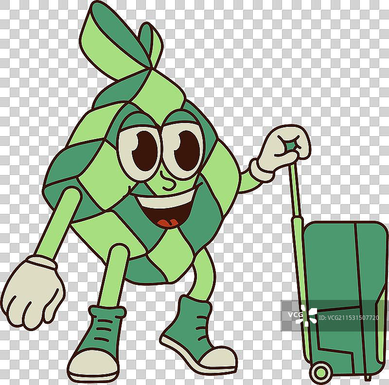 开斋节的假期与椰浆饭吉祥物图片素材